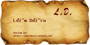 Lám Dóra névjegykártya